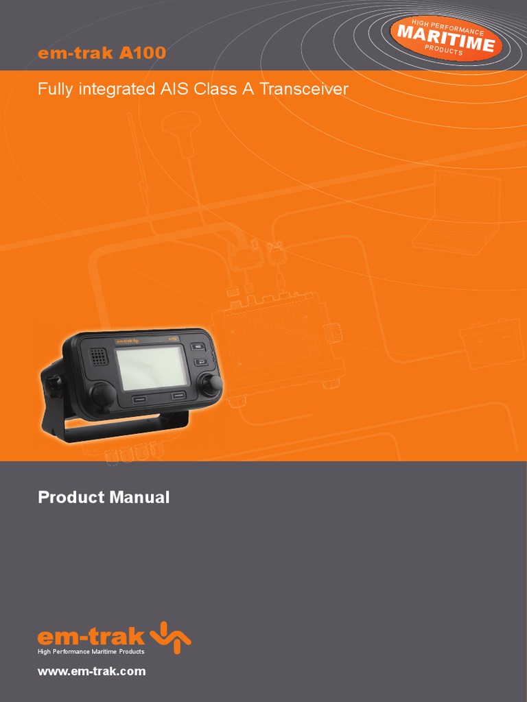 em-trak A100 AIS Class A Manual | PDF | Telecommunications Engineering ...