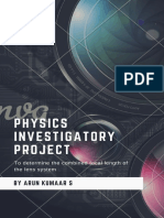 Physics Investigatory Project: To Determine The Combined Focal Length of The Lens System