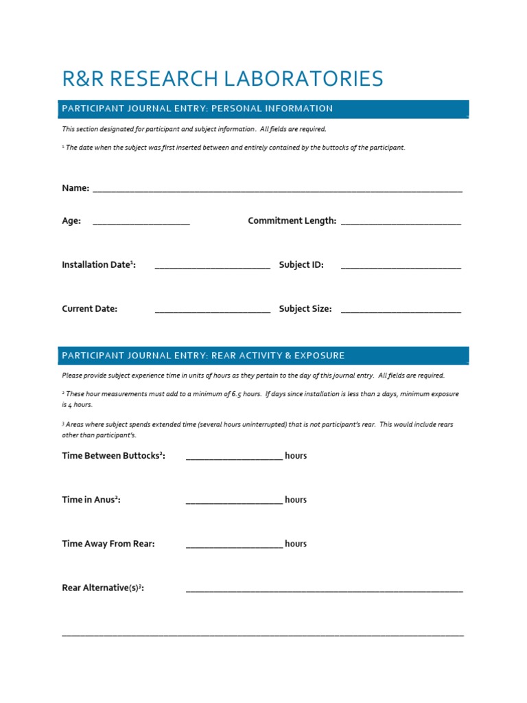 RR Form - Blank | PDF | Experiment | Business