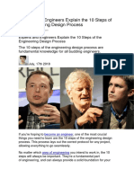Experts and Engineers Explain The 10 Steps of The Engineering Design Process
