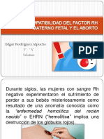 Incompatibilidad Con El Factor RH