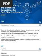 A Guide To New and Enhanced Capabilities For SAP CRM On-Premise