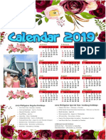 2019 Calendar