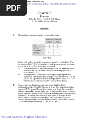 Molecular Biology of The Cell 5th Edition Alberts Test Bank | PDF