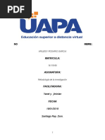 Tarea I Metodología de La Investigación II Arisleisy Tarea Numero 1 Lista