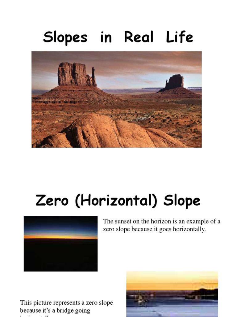Slopes in Real Life PDF Slope Analytic Geometry