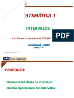 Semana 1 - Intervalos - Operaciones - Matemática 1