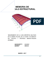 Memoria de Calculo Cubierta Metalica