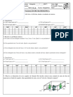 Avaliação Matematica 6º Ano