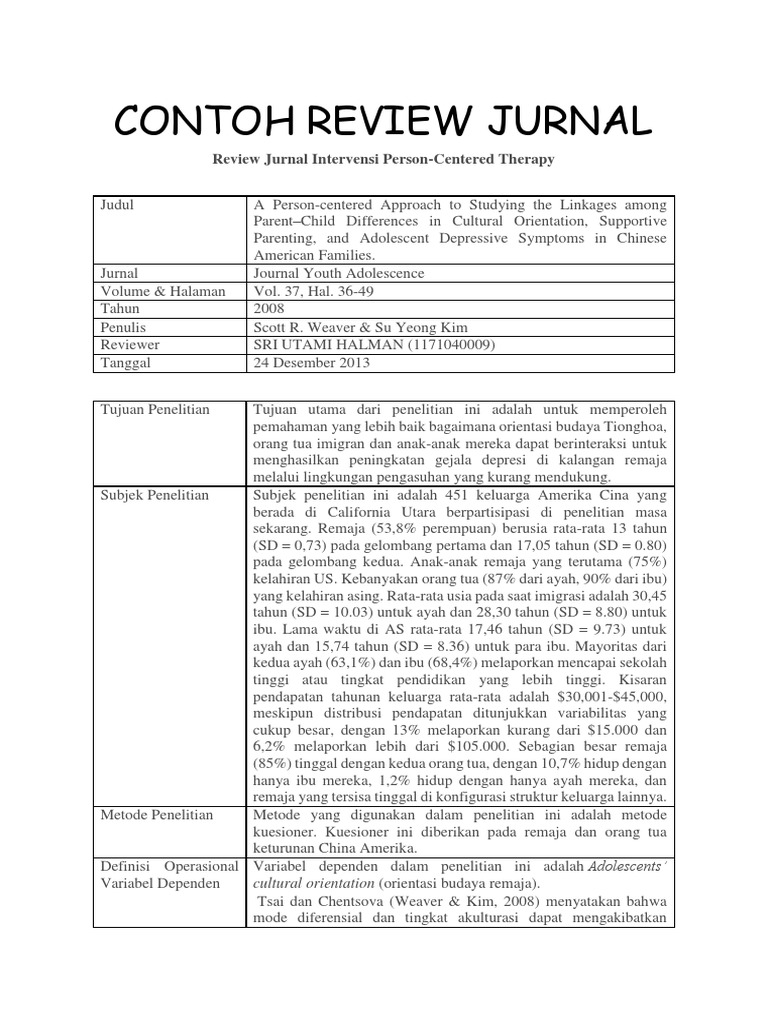😎 Contoh review paper jurnal. Contoh Paper Jurnal Ilmiah Pdf Download