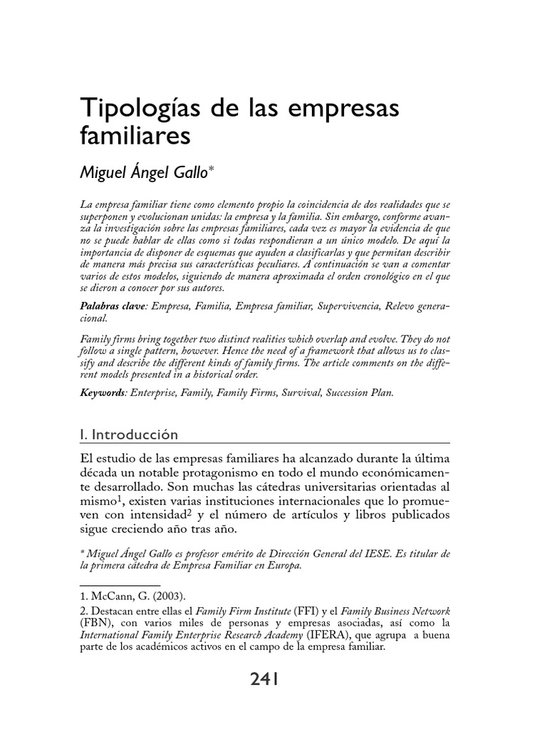 Tipos de Empresas Familiares | PDF | Evolución | Los bosques