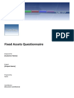 Fixed Assets Questionnaire: (Customer Name)