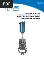 Dezurik Extended Service Life Cast Stainless Steel Knife Gate Valves KGC Es Sales 35-00-1c