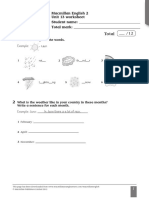 Total: Macmillan English 2 Unit 13 Worksheet Student Name: Total Mark