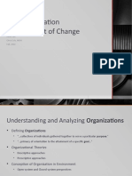 The Organization As The Target of Change: SWRK 160 Chris Cole, MSW Fall, 2010