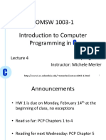 COMSW 1003-1 Introduction To Computer Programming In: Spring 2011 Instructor: Michele Merler