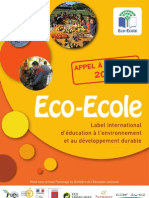 Appel Projet Du Programme Eco-Ecole 2010