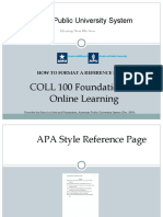 American Public University System: COLL 100 Foundations of Online Learning