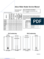 Condensing Tankless Water Heater Service Manual: KA Condensing KB Condensing