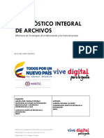 Diagnóstico Integral de Archivo Del Ministerio de Tecnologías de La Información y Las Comunicaciones (MINTIC) de Colombia 2016