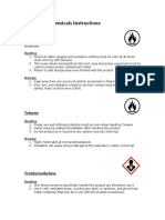 Hazardous Chemicals Instructions: Benzene