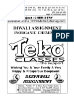 Class 12 Diwali Assignment Inorganic Chemistry