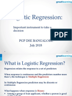 Logistic Regression:: PGP Dse Bangalore July 2018
