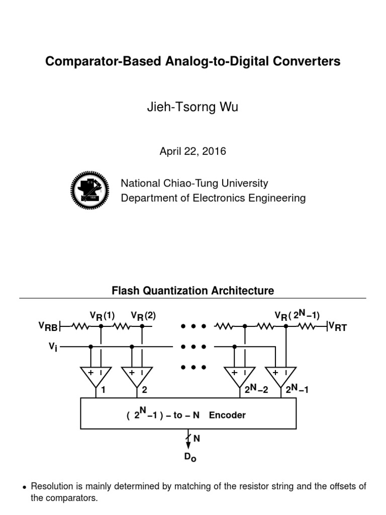 Comparator-Based ADC Architectures | PDF | Analog To Digital Converter ...