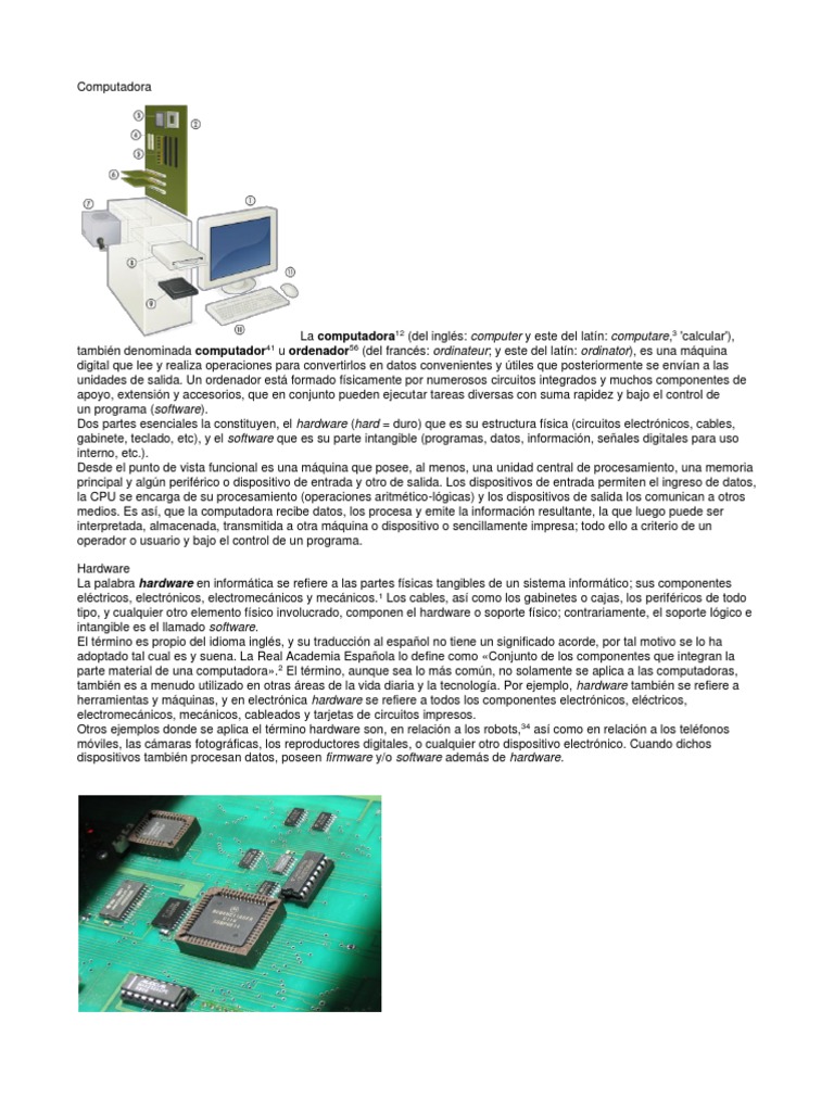 Computadora | PDF | Identificador | Hardware de la computadora