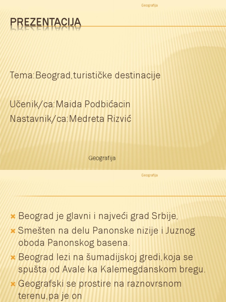 Beograd Prezentacija | PDF