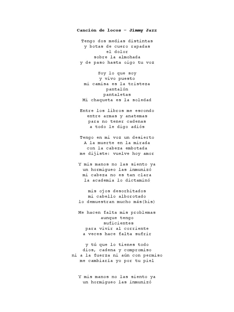 de Locos Letra | PDF