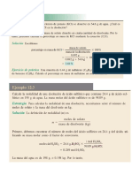 Ejercicios resueltos de Concentraciones quimicas