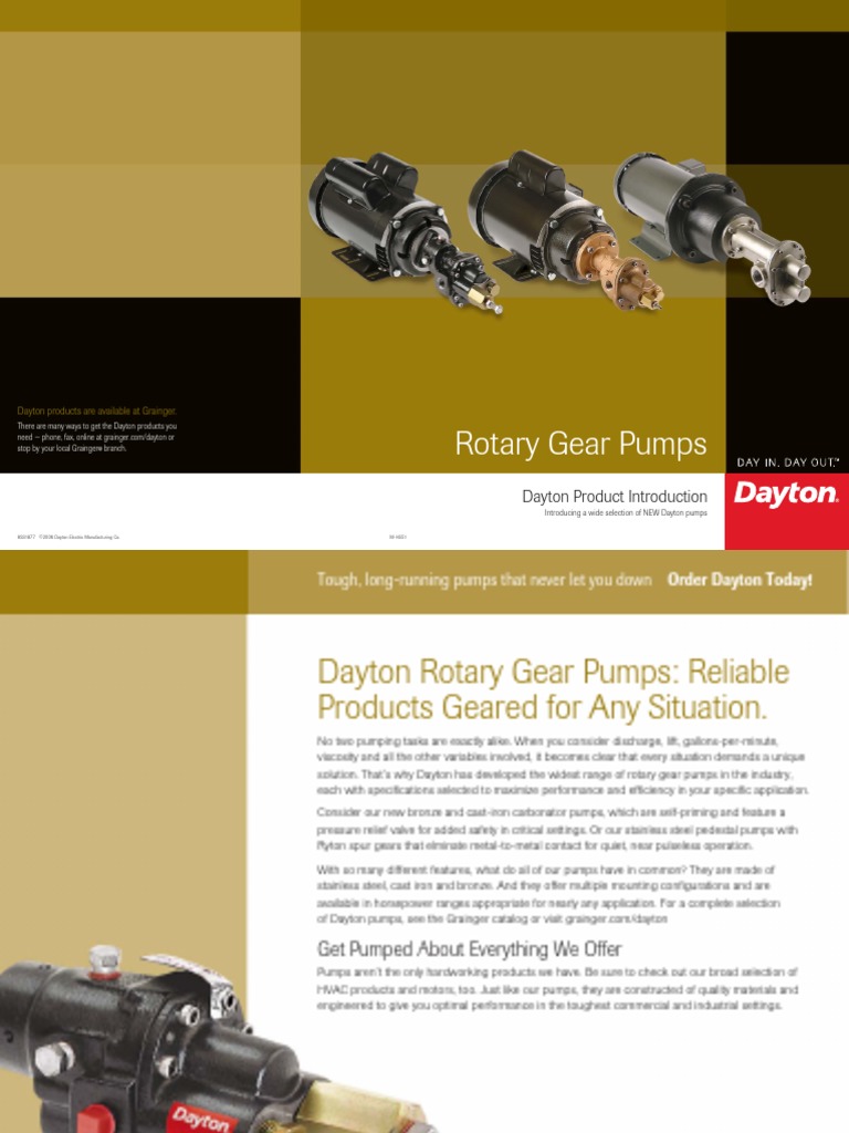 Rotary Gear Pumps Dayton PDF Pump Engines