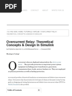 Overcurrent Relay - Theoretical Concepts & Design in Simulink