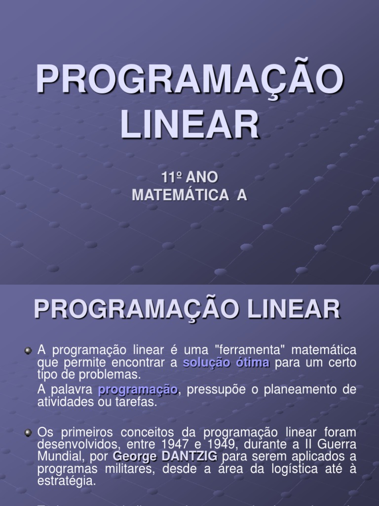 Exemplo Programacao Linear | PDF | Programação linear | Ensino de ...