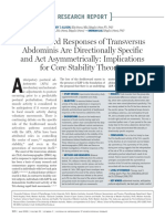 Feedforward Responses of Transversus Abdominis Are Directionally Specific and Act Asymmetrically: Implications For Core Stability Theories