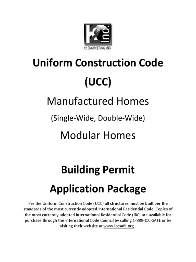 Permit Info Manufactured Homes | PDF | Mobile Home | Home & Garden