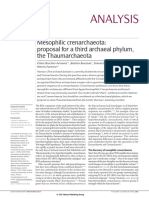 Analysis: Mesophilic Crenarchaeota: Proposal For A Third Archaeal Phylum, The Thaumarchaeota
