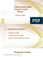 1.tauhid Uluhiyyah, Rubbubiyyah & Asma' Wal - Sifat