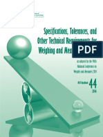 NIST Specifications, Tolerances, and Other Technical Requirements For Weighing and Measuring Devices Handbook 44 2014