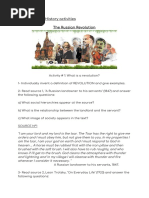 The Russian Revolution Activities