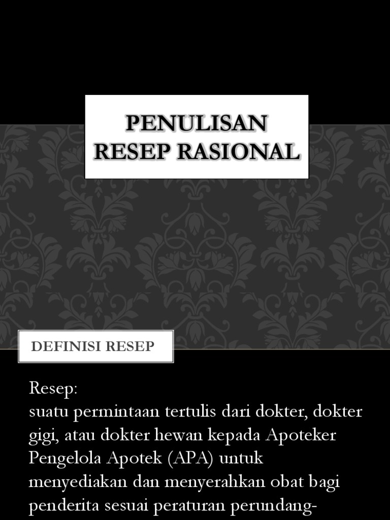 Penulisan Resep Rasional | PDF