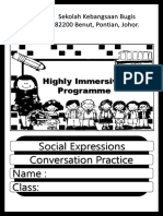 Social Expressions Conversation Practice Name: Class:: Highly Immersive Programme