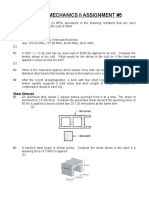 Engineering Mechanics Ii Assignment #5: Ans: 104.05 Mpa, 131.58 Mpa, 46.89 Mpa, 39.51 Mpa