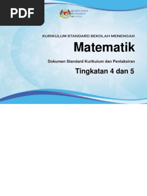 Dskp Kssm Matematik Tingkatan 4 Dan 5 Pdf