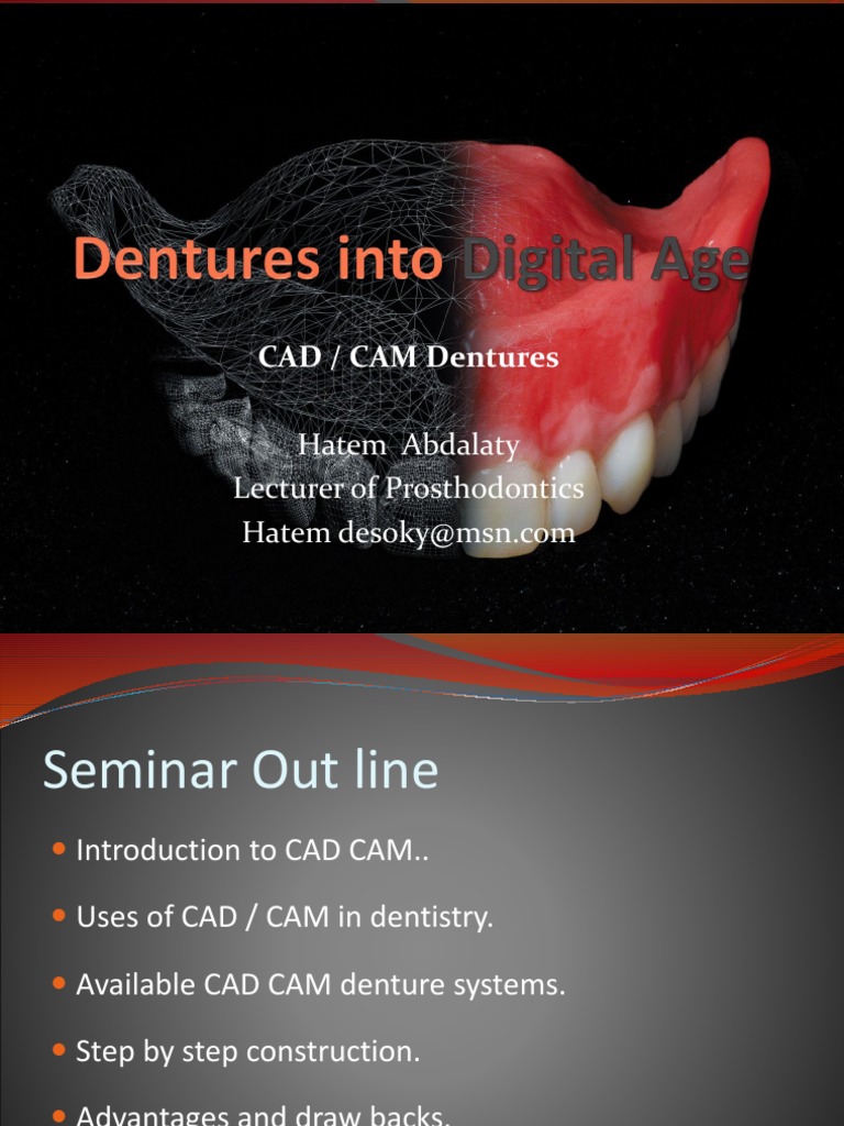 CAD CAM Dentures | PDF | Dentures | Dentistry Branches