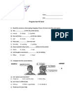 Progress Test A2 Level: Name - Date