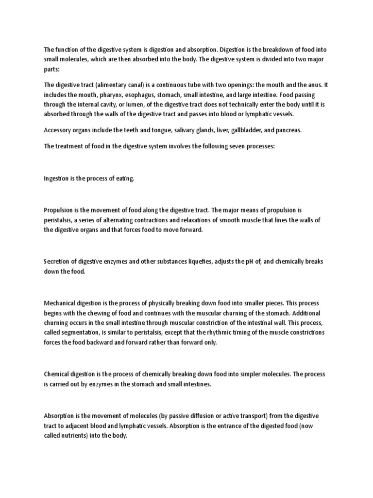 The Function Of Wps Office Human Digestive System Gastrointestinal Tract