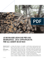 Le biomasse legnose per uso energetico, opportunità per le aree montane