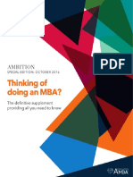 Ambition Special Edition Thinking About Doing An MBA